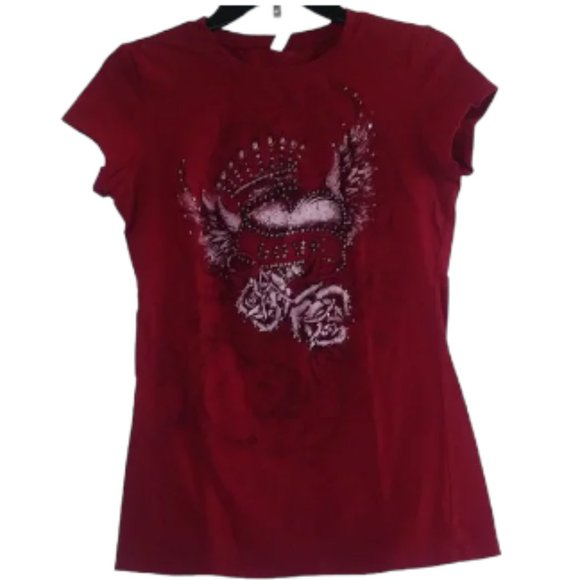 RESETVED Women's short-sleeved T-shirt  cherry color, size L - Picture 1 of 4